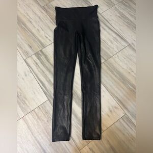 Spanx Leather Leggings, size small-petite
